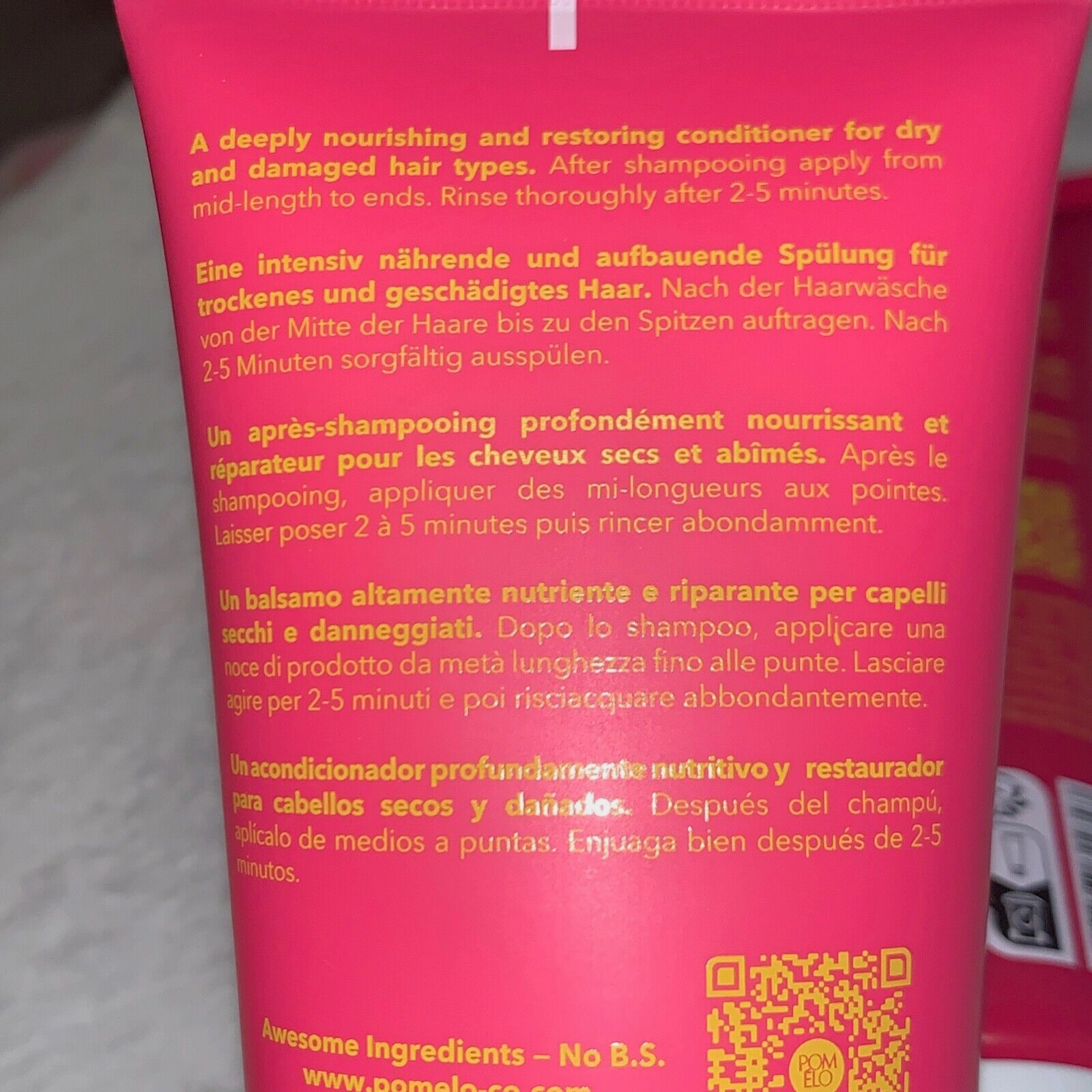 Pomelo   Co Vanilla Dream Repairing Shampoo & Cream Conditioner 6.8oz Each New