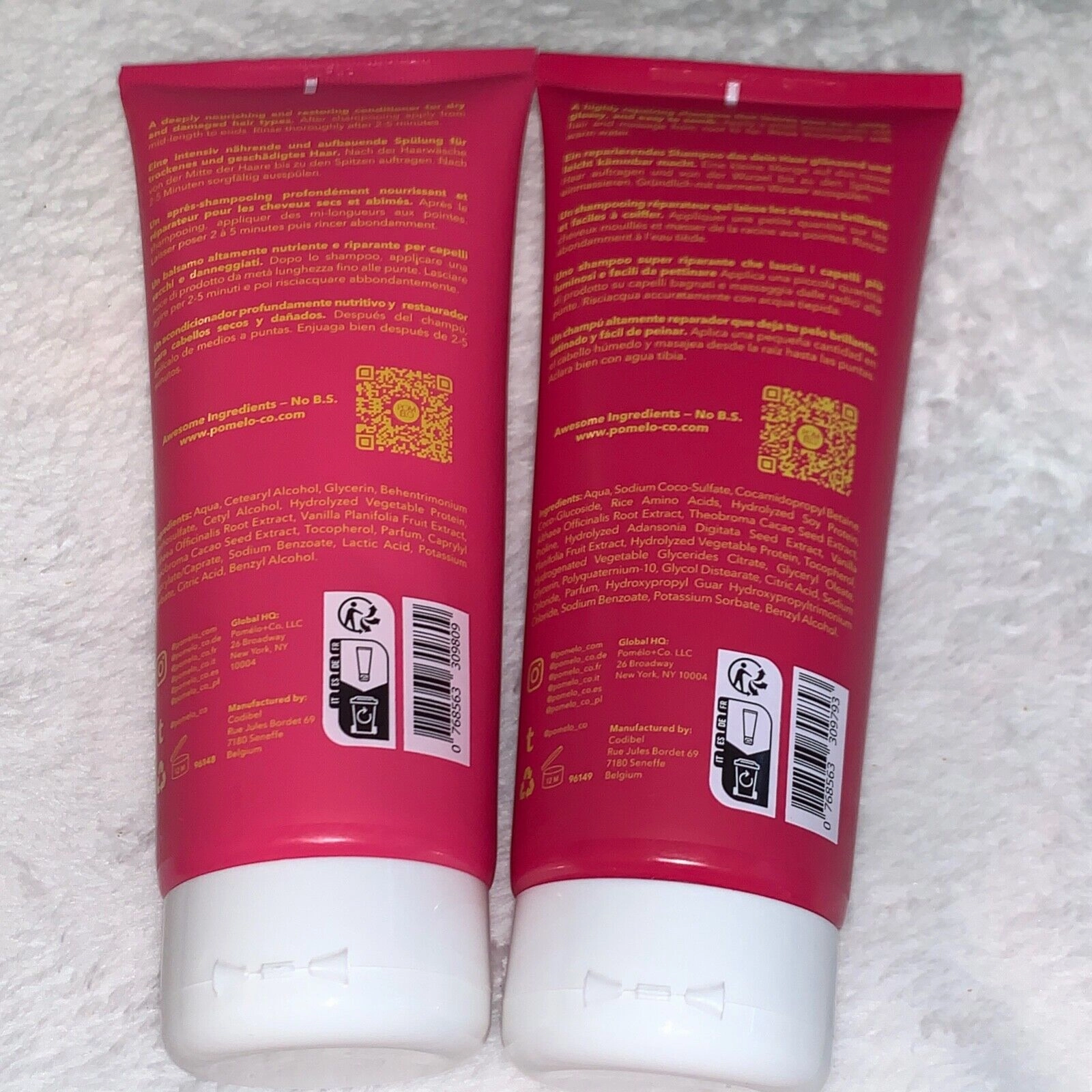 Pomelo   Co Vanilla Dream Repairing Shampoo & Cream Conditioner 6.8oz Each New