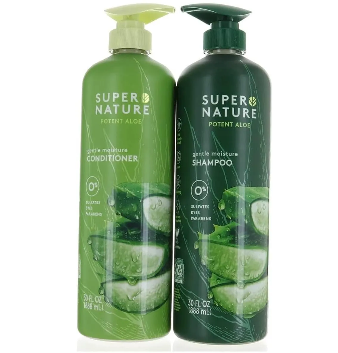 Potent Aloe Shampoo & Conditioner Set – Hydrating & Strengthening Formula with Aloe Vera & Herbal Extracts | 30 fl oz Each | For All Hair Types