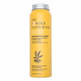 Powder Shampoo Aluminum Bottle Energising Day Body Foam Wash (Lemongrass, Turmeric, Ginger) - 2.47 oz