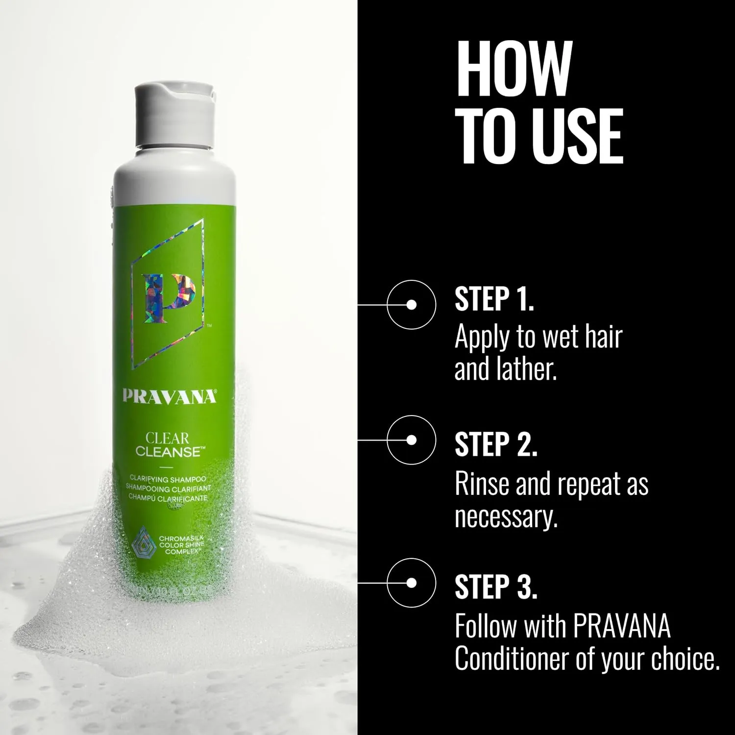 Pravana Clear Cleanse Mineral Diminishing Shampoo | For Clarifying Color Treated Hair | Instantly Removes Hard Water Deposits | Hydrates, Energizes, Volumizes | Eliminates Discoloration | Vegan