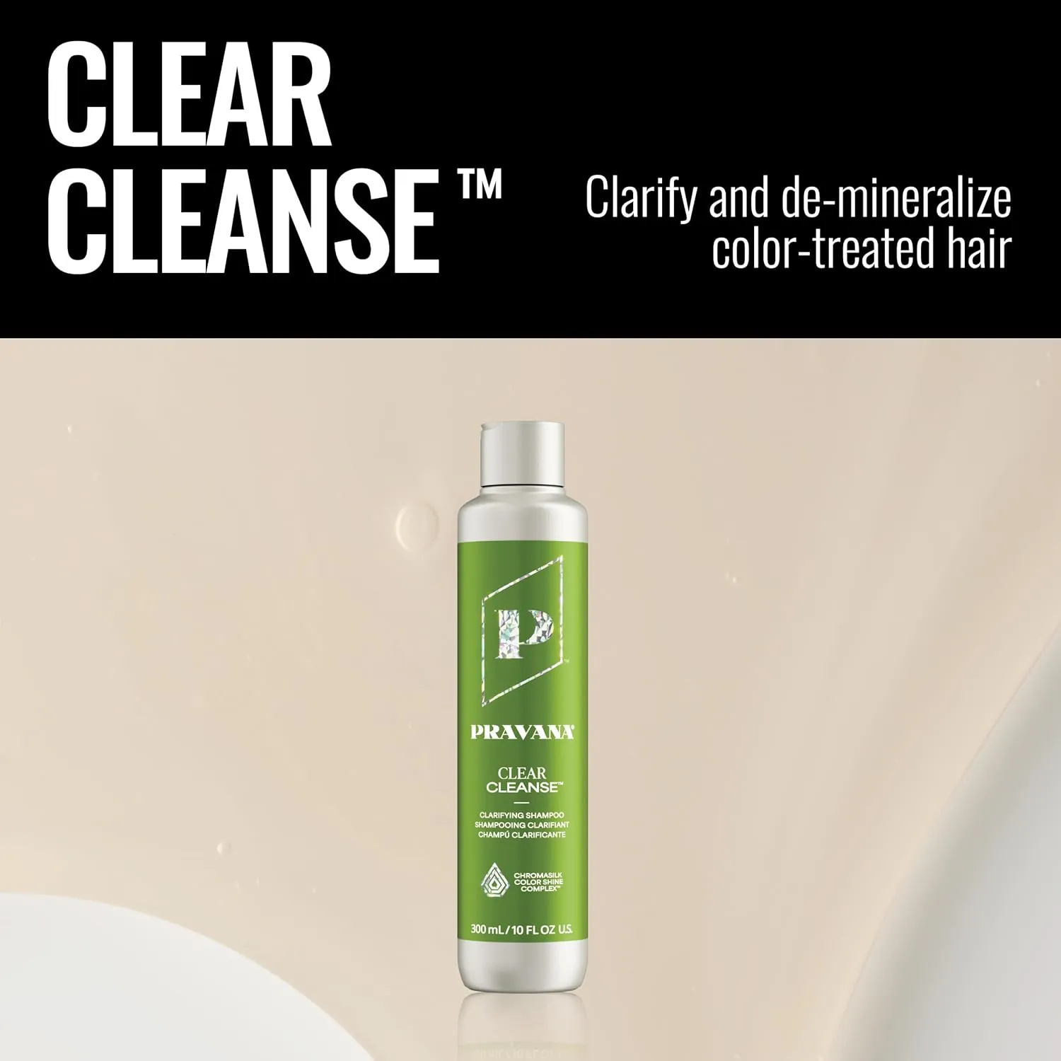 Pravana Clear Cleanse Mineral Diminishing Shampoo | For Clarifying Color Treated Hair | Instantly Removes Hard Water Deposits | Hydrates, Energizes, Volumizes | Eliminates Discoloration | Vegan