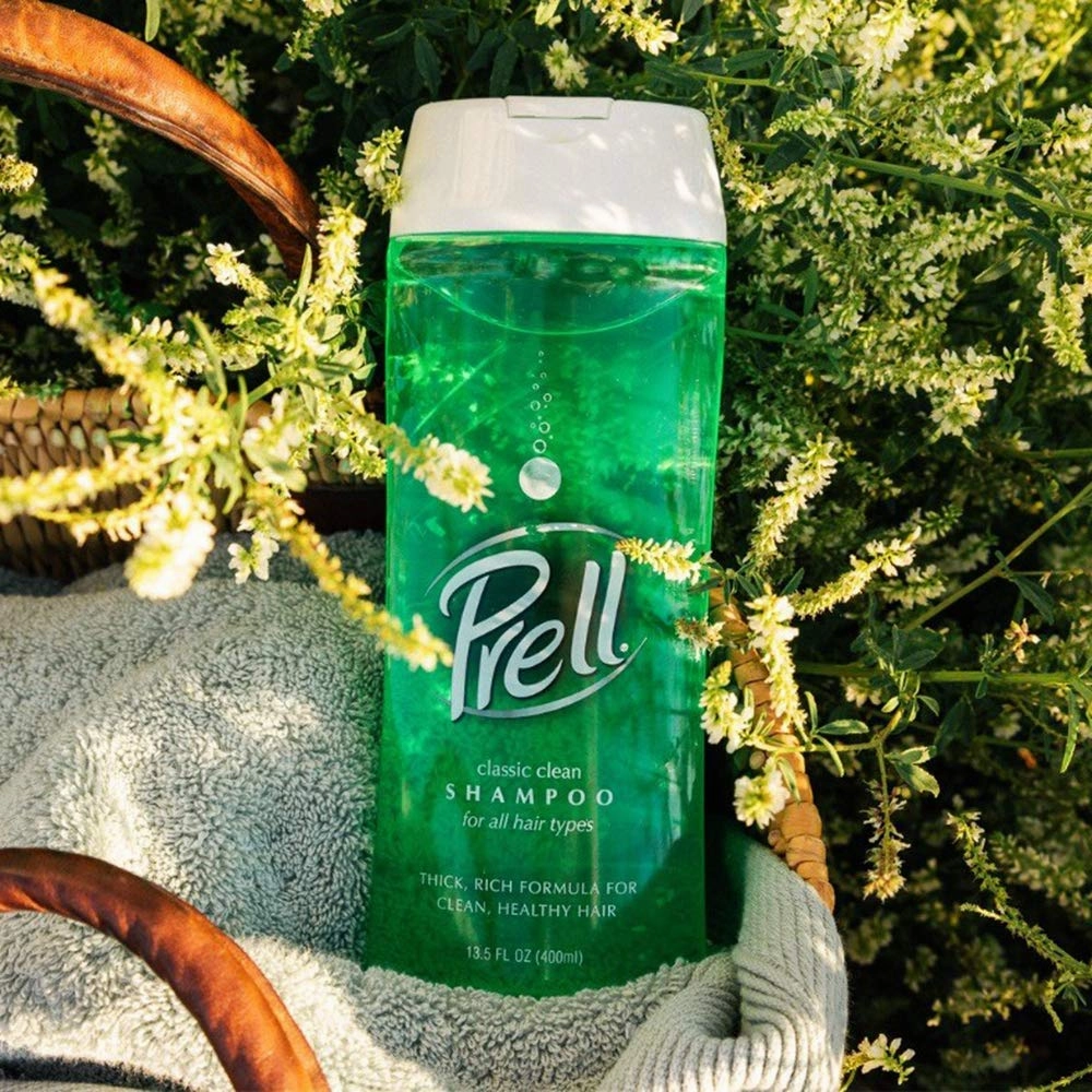 Prell Classic Clean Shampoo, Leaves Hair Healthy, Shiny and Full of Texture without Causing Dryness, Alcohol Free, 13.5 Fl Oz, Pack of 6