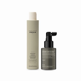 Previa Extralife Anti-Hair Loss Energising Set, Shampoo 8.45 Floz and Leave-In Lotion 3.38 Floz
