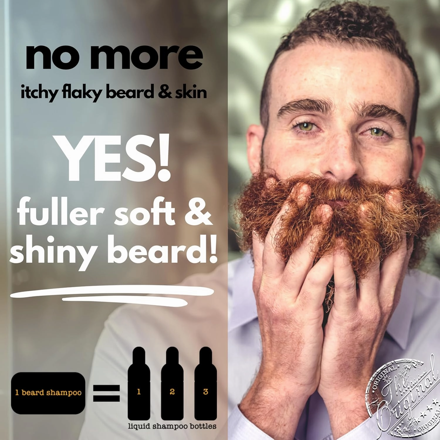 Professor Fuzzworthy’s Beard Shampoo Bar for Extra Soft Healthy Beard - Tames Beard with Beer & Rhassoul Clay - All Natural Ingredients - Australia, 4.2 oz