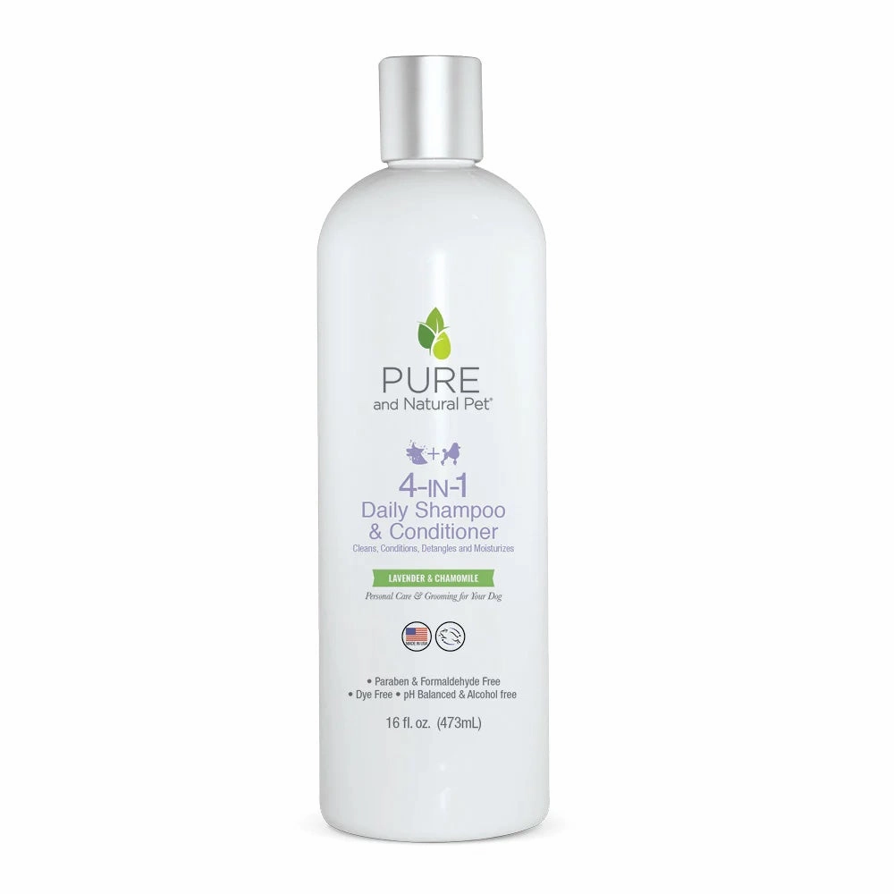 Pure and Natural Dog Shampoo   Conditioner: Daily 4-in-1