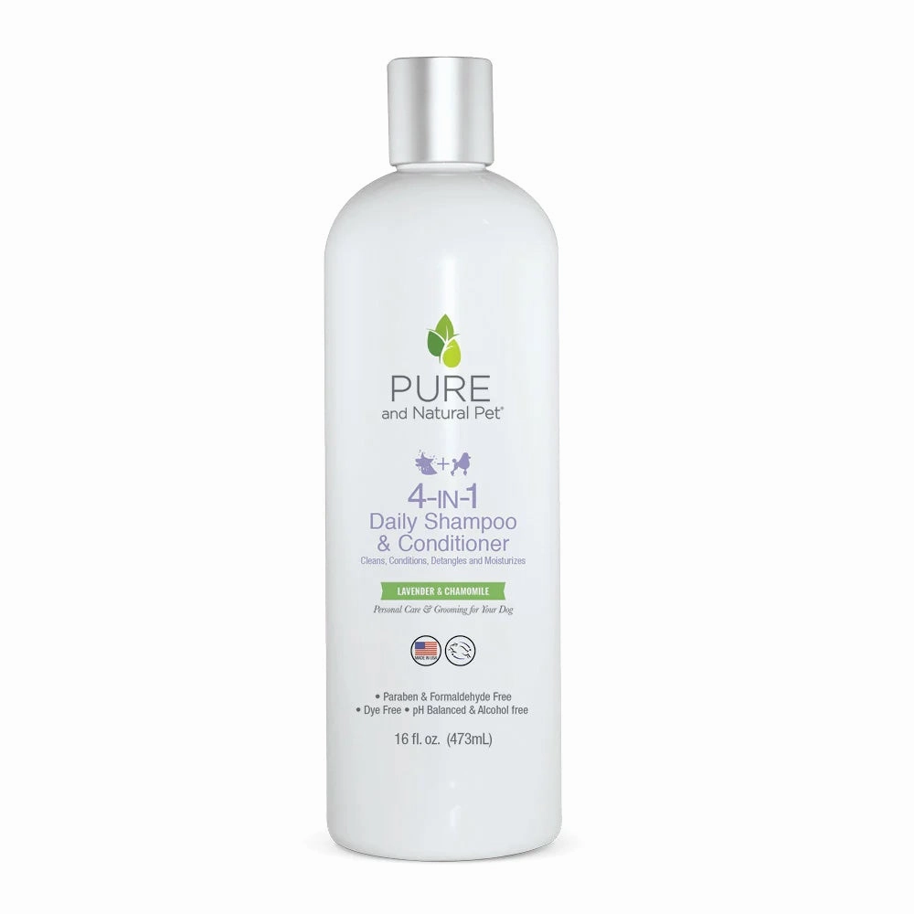 Pure and Natural Dog Shampoo   Conditioner: Daily 4-in-1
