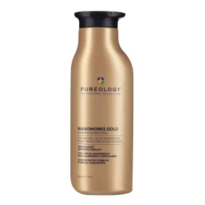 Pureology Nanoworks Gold Shampoo - For Very Dry and Color-Treated Hair, Renews Softness & Shine, Sulfate-Free & Vegan