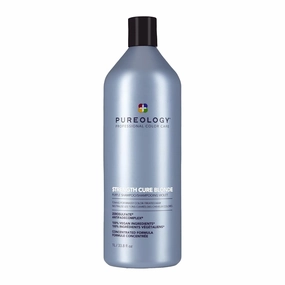Pureology Strength Cure Blonde Purple Shampoo - For Blonde & Lightened Color-Treated Hair, Tones & Fortifies Brassy Hair, Sulfate-Free & Vegan