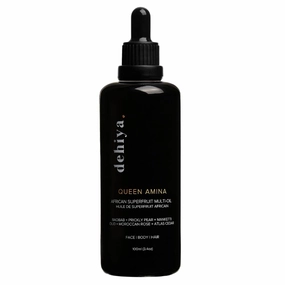 Queen Amina African Superfruit Oil, Face Oil, Body Oil, Hair Oil, Cleansing Oil, Makeup Remover, Scalp Treatment, Beard Oil, Jojoba, Argan, Geranium, All Skin Types, 3.4oz, 100mL