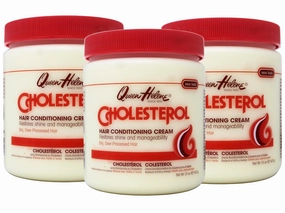 Queen Helene Cholesterol Cream 15 Ounce Jar (443ml) (3 Pack)
