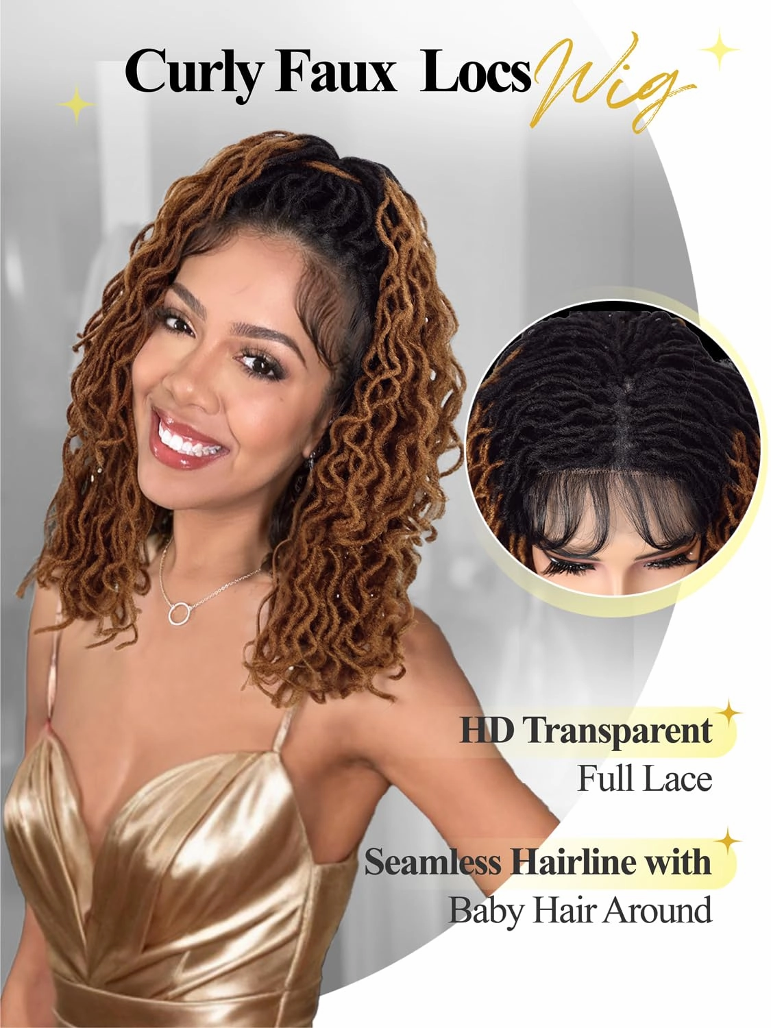 Quick Wig Full Lace Faux Locs Wig Short Curly Dreadlock Wig with Baby Hair Afro Curly Braided Wig for Black Women Pre-Plucked Twist Braid Wigs Synthetic Short Twist Wig (14Inches, 1B/30#)