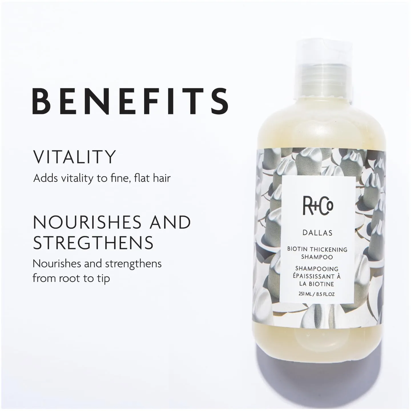R Co Dallas Thickening Shampoo | Biotin for Hair Growth, Thickening,   Strengthening | Vegan   Cruelty-Free |