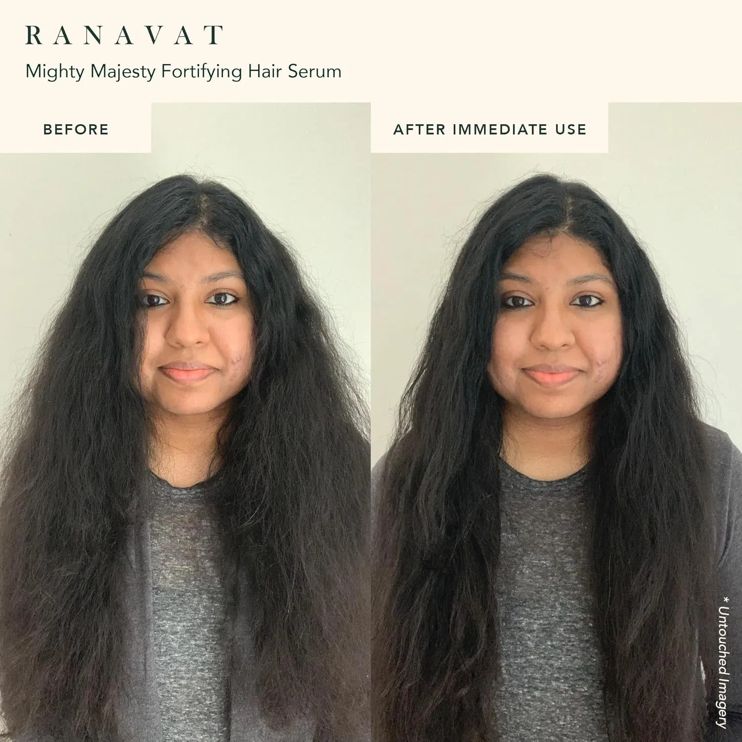 RANAVAT Mighty Majesty Travel Size Hair Serum - Fortifying Hair Oil Serum for Scalp Hydration, Frizz Control, & Hair Shine - With Jasmine and Amla Extract (0.5 oz)
