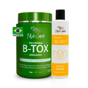 Ravenna Organic B-tox Hair Treatment Kit- 1kg/35.02 oz Hair B-tox   300ml/10.1 fl.oz Anti-Residue Shampoo
