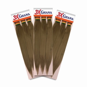 REALISTIC - Multi Pack Deals! Pre-stretched X-Pression 3X Ghana Braids unfolded 60" 100% Kanekalon Easy to braid, KNOTLESS, FEED in Braid Itch Free (3-PACK, 27) E613XG6-273