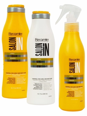 RECAMIER Professional Salon In Hydrating Shampoo   Hidratante Acondicionador   Rizo Refresher Spray Set para Cabello Rizado | Champu y Acondicionador   Spray para cabello rizado