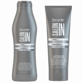 Recamier Professional Salon In  Pro Color Intensifier Hair Platinum Kit Shampoo and Treatment - Kit Tratamiento y Shampoo Intensificador de Color Platino para cabello
