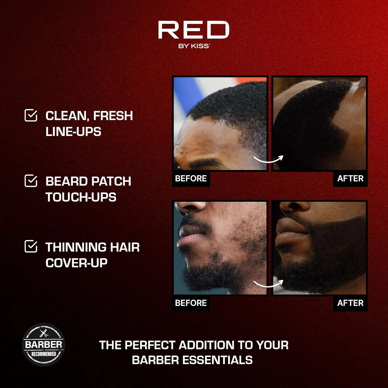 RED by Kiss Tintation Temporary Hair Color Spray, Extra Large Size, Instant Gray Root Cover Up, Water-Resistant, Smudge-Proof, Hairline & Barber Touch-Up, Quick Dry (Darkest Brown, 11.5 OZ)