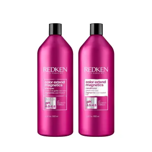Redken Color Extend Magnetics Shampoo & Conditioner For Color-Treated Hair - Gently Cleanses & Protects Color With Amino Acid
