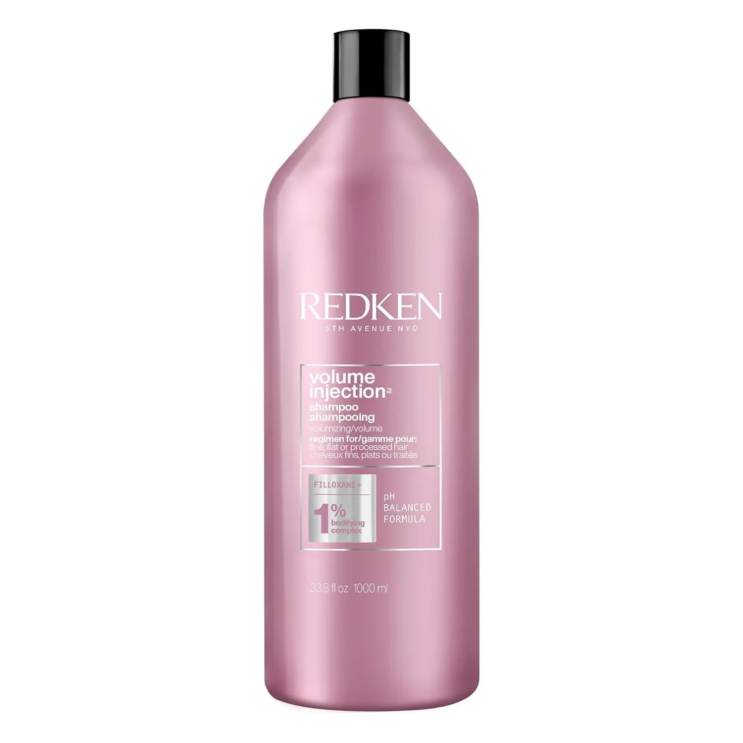 Redken Volume Injection Shampoo For Fine Hair - Adds Lift & Body, Volumizing & Detangling Without Weighing Down, Paraben Free