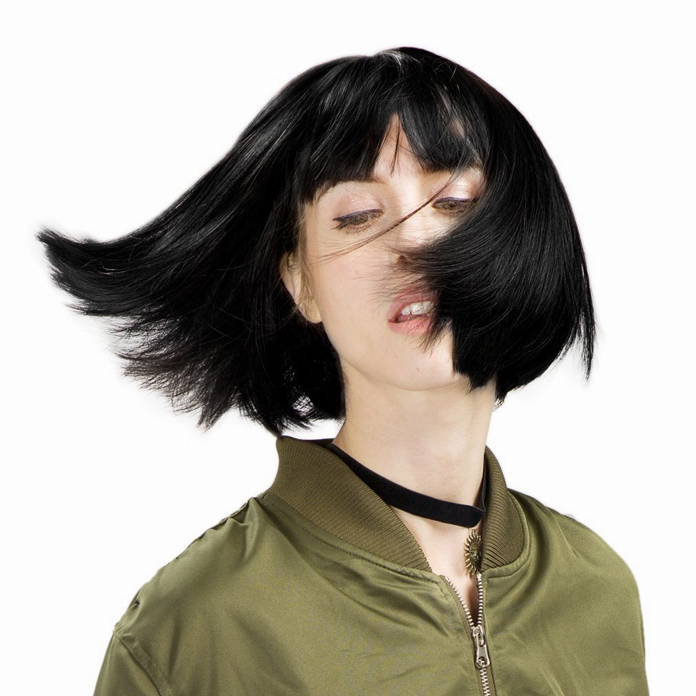 REECHO 11" Short Bob Wig with bangs Synthetic Hair for White Black Women Color: Black