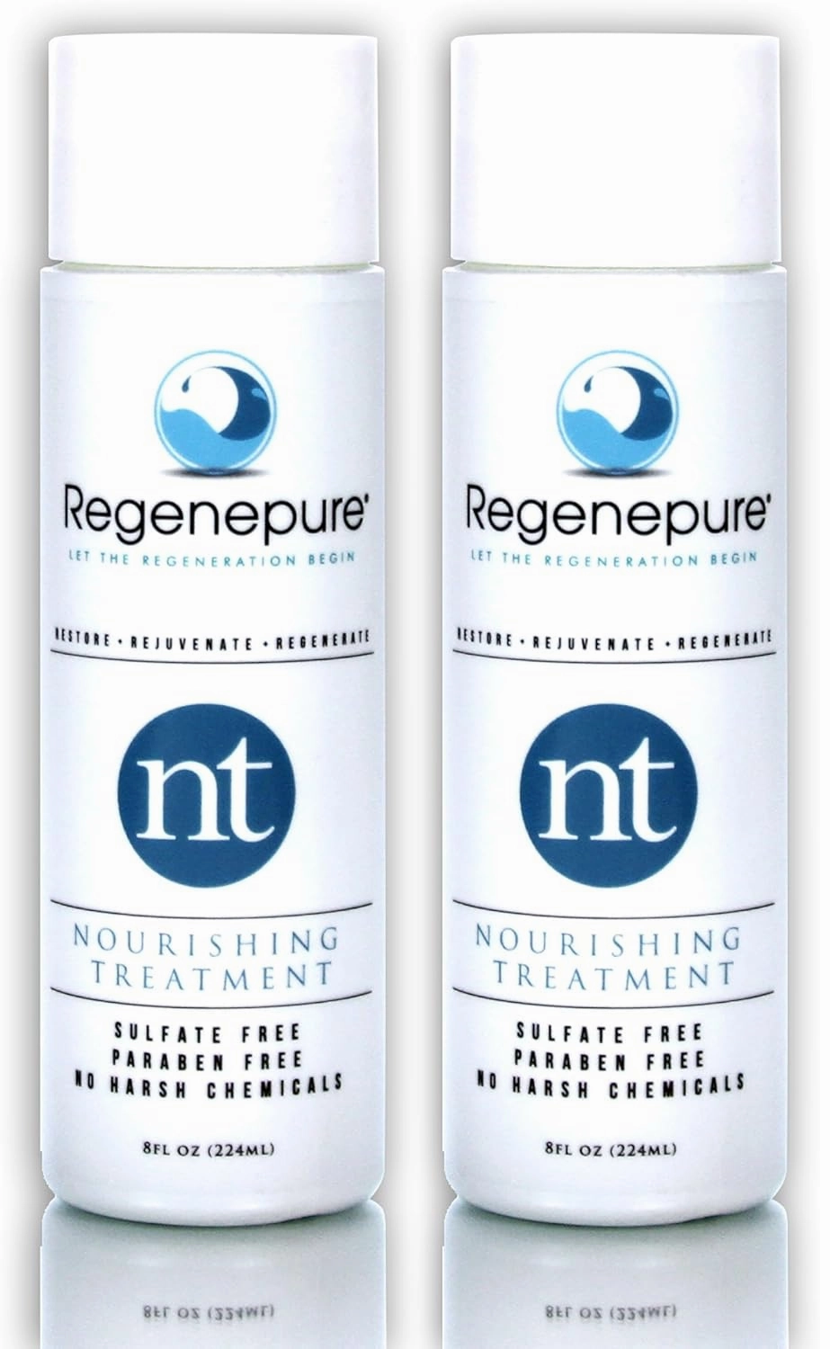 Regenepure, NT Shampoo Nourishing Treatment, Supports a Healthy Scalp and Hair Growth, 8 oz (2 Pack)