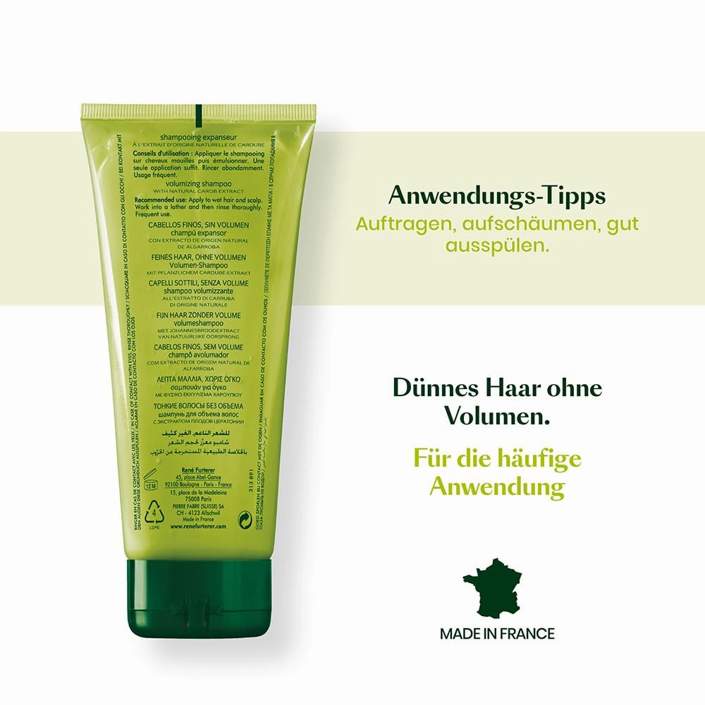 Rene Furterer VOLUMEA Volumizing Shampoo - For Fine, Limp Hair - Thickening & Volumizing - SLS Free