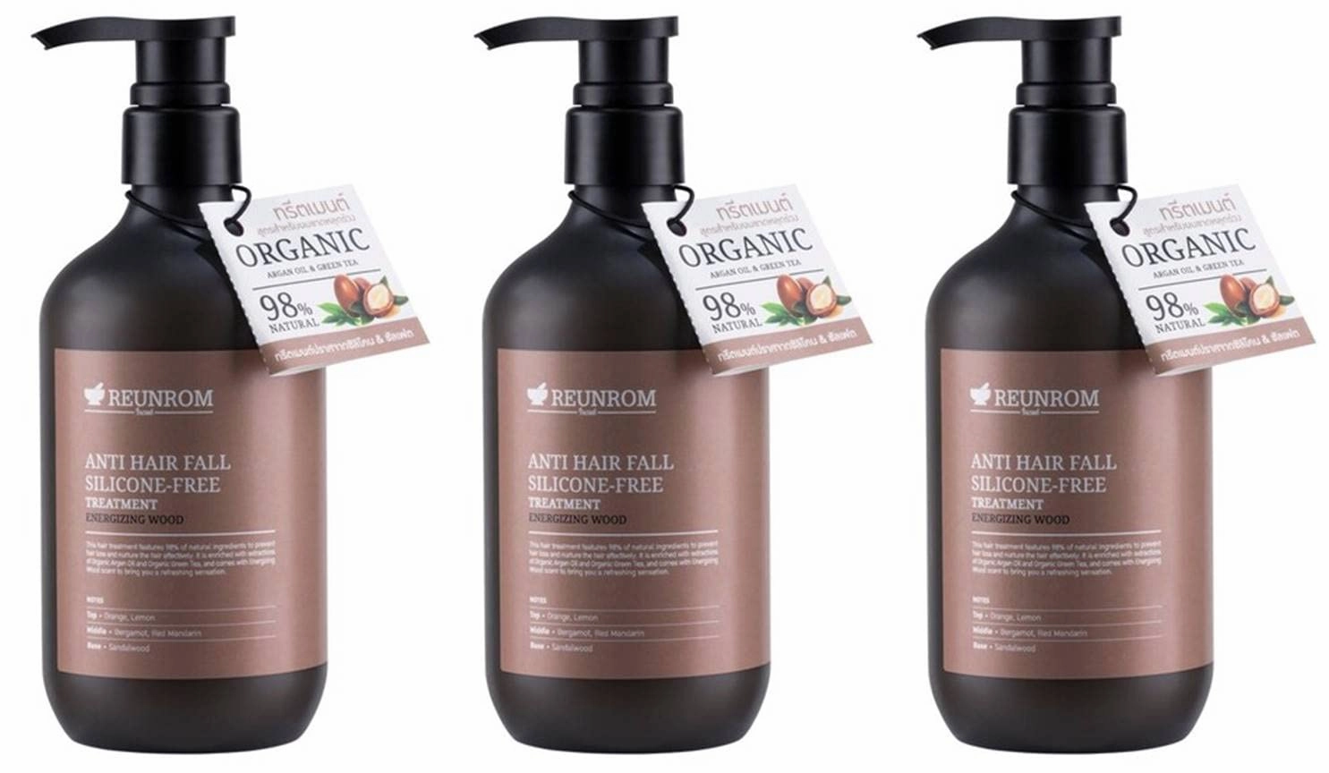 REUNROM Anti Hair Fall Silicone-Free Treatment 16.90 Fl Oz. (Pack of 3)