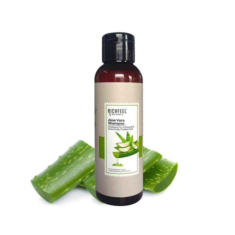 Ri..chfeel/Aloe Vera Shampoo for Hydration, Scalp Soothing, Dry, Weak and Dull Hair 100 ml