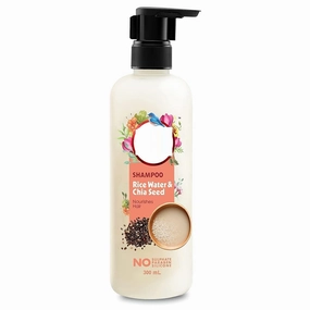 Rice Water and Chia Seeds Nourishing Shampoo | Strengthens Hair, 120 Hours of Conditioning | Sulfate-Free, Paraben-Free, Silicone-Free | 300 ml