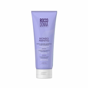 Rocco Donna Purple Shampoo for Blonde and Gray Hair | Neutralize Brassy Yellow Tones | Safe for Color-Treated Hair | 8 oz