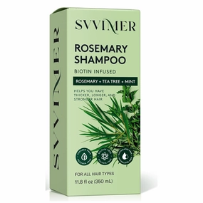 Rosemary Hair Growth Shampoo: Thickening and Regrowth Formula for Men & Women - Rosemary Mint Strengthening Shampoo with Tea Tree Oil Biotin
