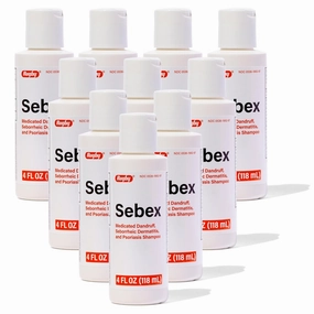 Rugby Sebex Medicated Dandruff Shampoo for Women and Men - 2% Sulfur and 2% Salicylic Acid Anti-Dandruff Shampoo - Helps With Symptoms of Seborrheic Dermatitis and Psoriasis - 4 Oz. (10 Pack)