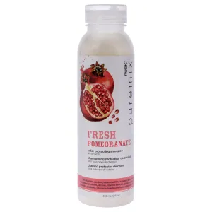 RUSK Puremix Fresh Pomegranate Color Protecting Shampoo for All Hair Types, Prolong Color Radiancy and Shine, Reduces Dryness and Breakage, Cruelty-Free, 12 oz