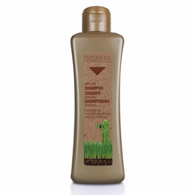 SALERM - Argan Shampoo Biokera Natura - 300 ml - for Damaged Hair - with Argan and Cotton Oil - Deep Hydration - Gentle and Effective Cleaning - Shiny Hair