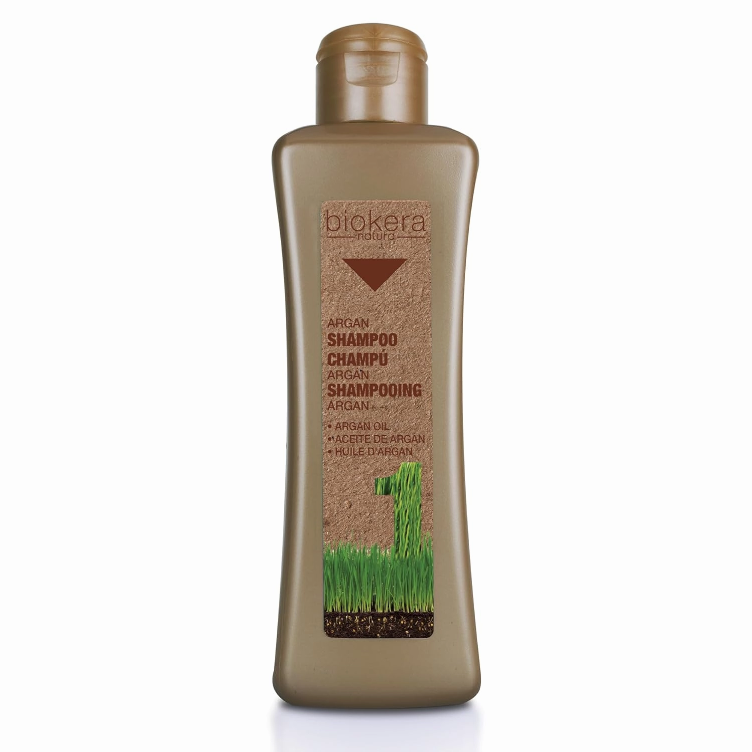 SALERM - Argan Shampoo Biokera Natura - 300 ml - for Damaged Hair - with Argan and Cotton Oil - Deep Hydration - Gentle and Effective Cleaning - Shiny Hair