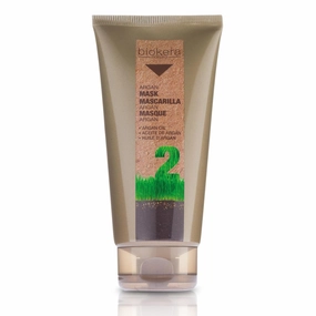 SALERM - Hair Mask - Argan Mask Biokera Natura - 200 ml - for Damaged Hair - with Argan and Cotton Oil - Deep Hydration - Helps Mantain Hair's Natural Vitality