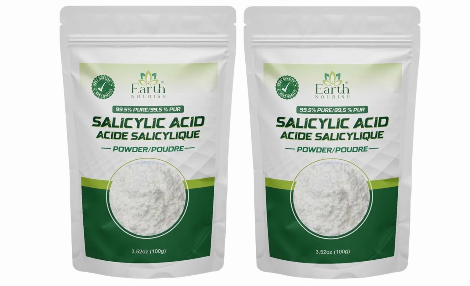 Salicylic Acid Powder - 3.52 Oz / 100g | Pure Original Ingredients With No Adulterants, Cosmetic Grade for DIY Skin Care & Industrial Use (Pack of 2)