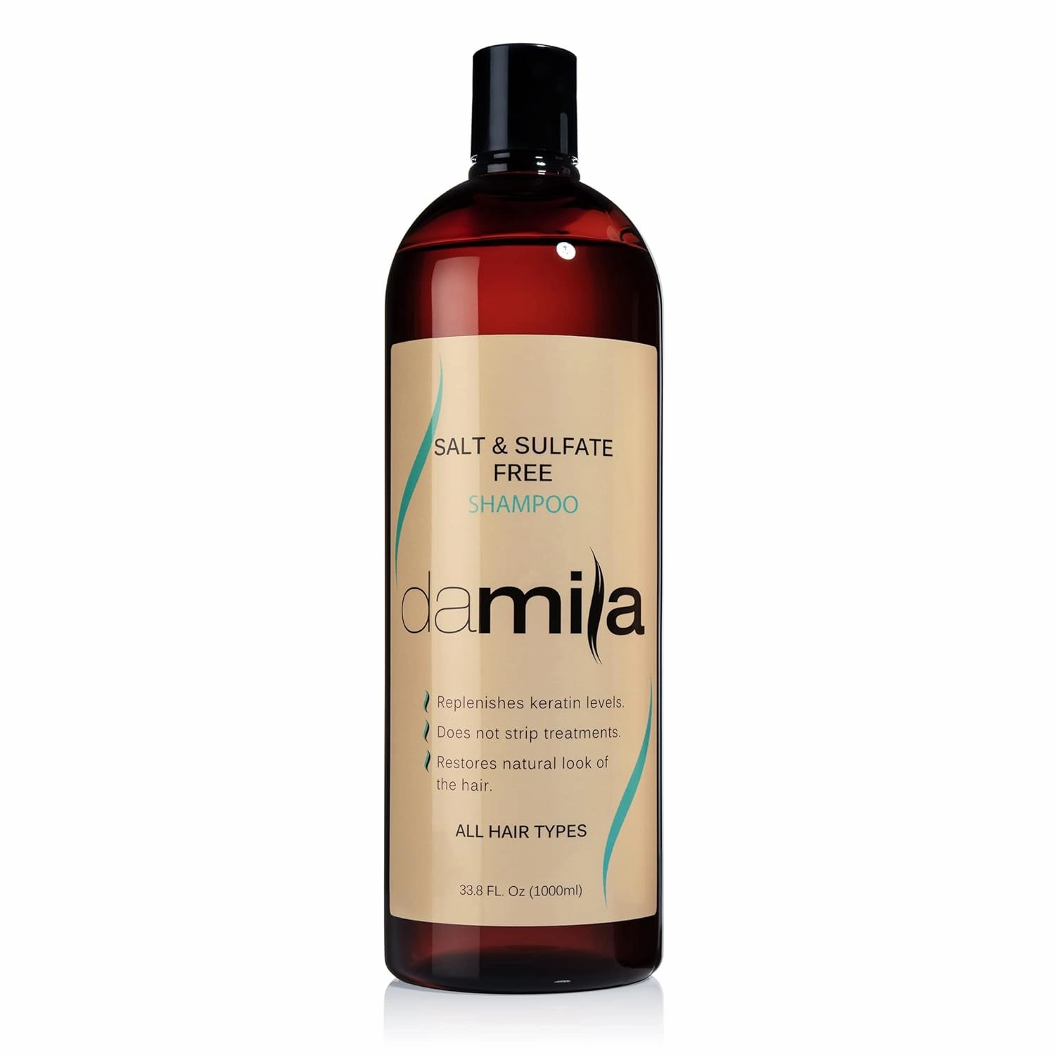 Salt & Sulfate Free Shampoo for Keratin and Color Treated Hair - Perfect for Damaged, Frizzy, Curly or Dry Hair (33.8 Fl Oz)