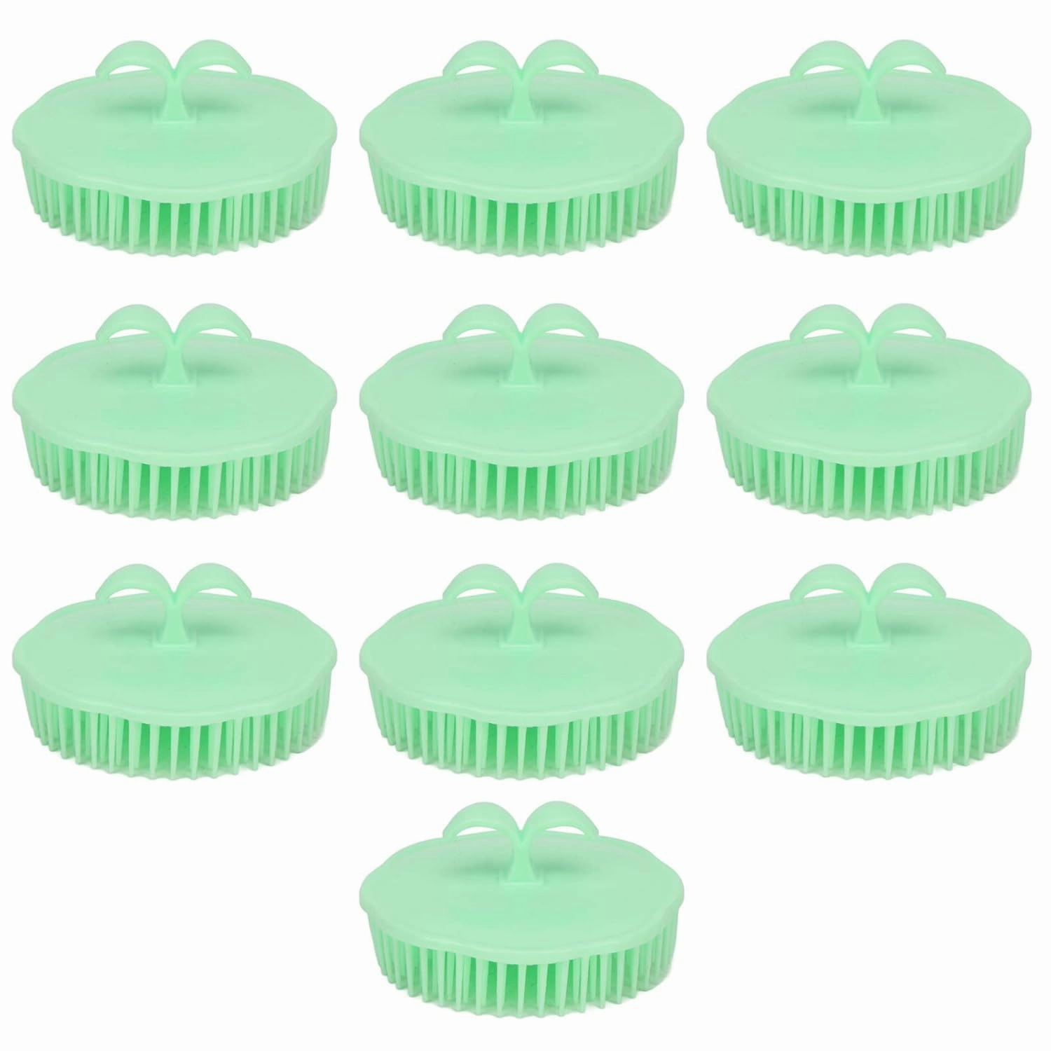 Scalp Anti-Dandruff Massage Cleansing Brush 10Pack Scalp Shampoo Brush Cleansing and Exfoliating Soft Scalp Scrubber Adult Shower Scalp Massager Suitable for Barber Shop