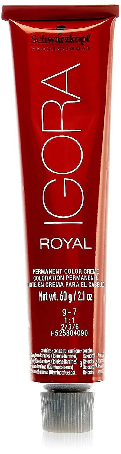 Schwarzkopf Professional Igora Royal Hair Color, 9-7, Extra Light Copper Blonde, 60 Gram