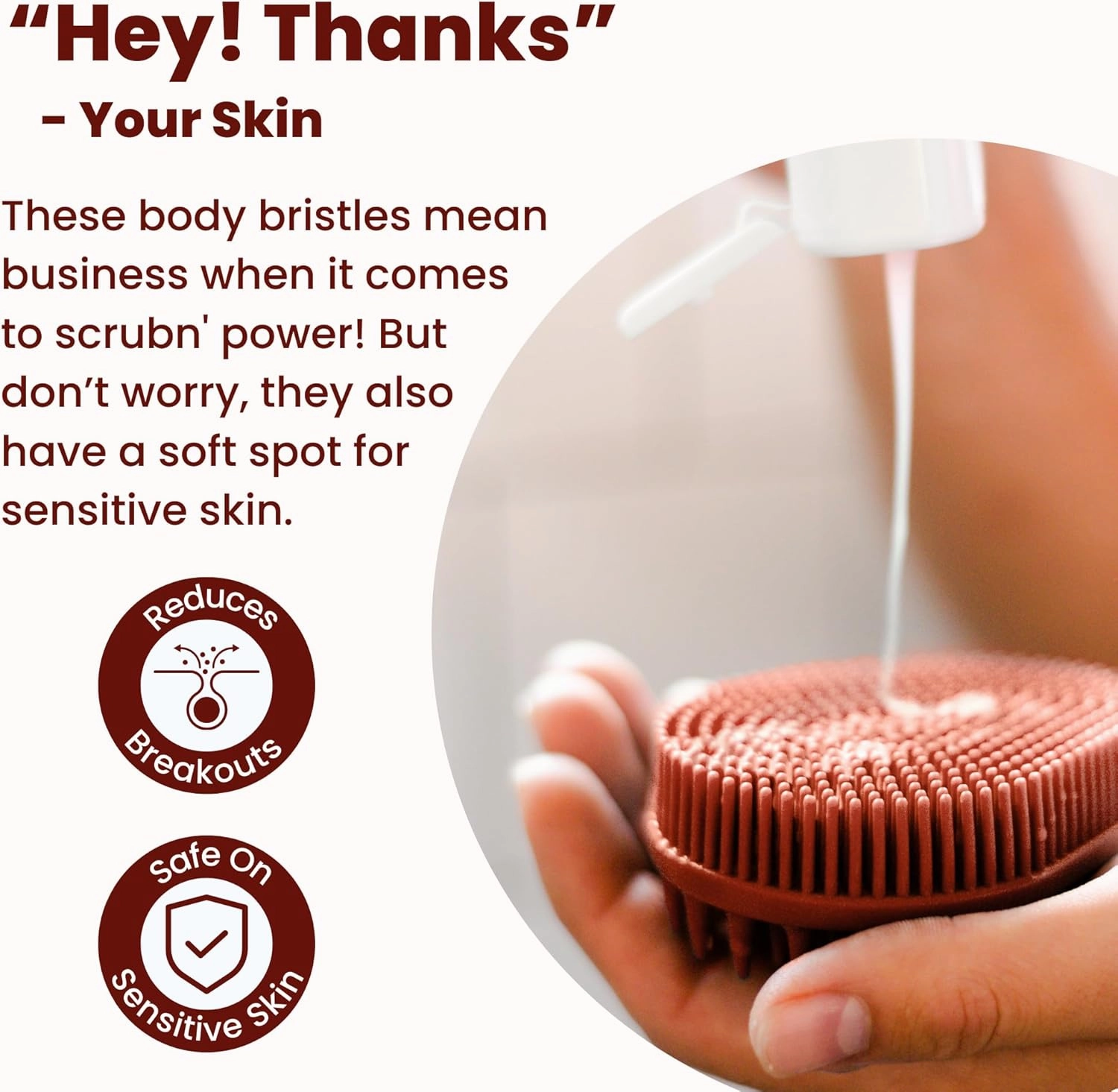 Scrub-dub™ - Premium Antimicrobial Scalp and Body Scrubber | Face Exfoliator and Scalp Scrubber for Dandruff | Loofah and Exfoliating Washcloth Replacement | Made in The USA | Sedona Red