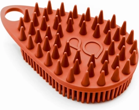 Scrub-dub™ - Premium Antimicrobial Scalp and Body Scrubber | Face Exfoliator and Scalp Scrubber for Dandruff | Loofah and Exfoliating Washcloth Replacement | Made in The USA | Sedona Red