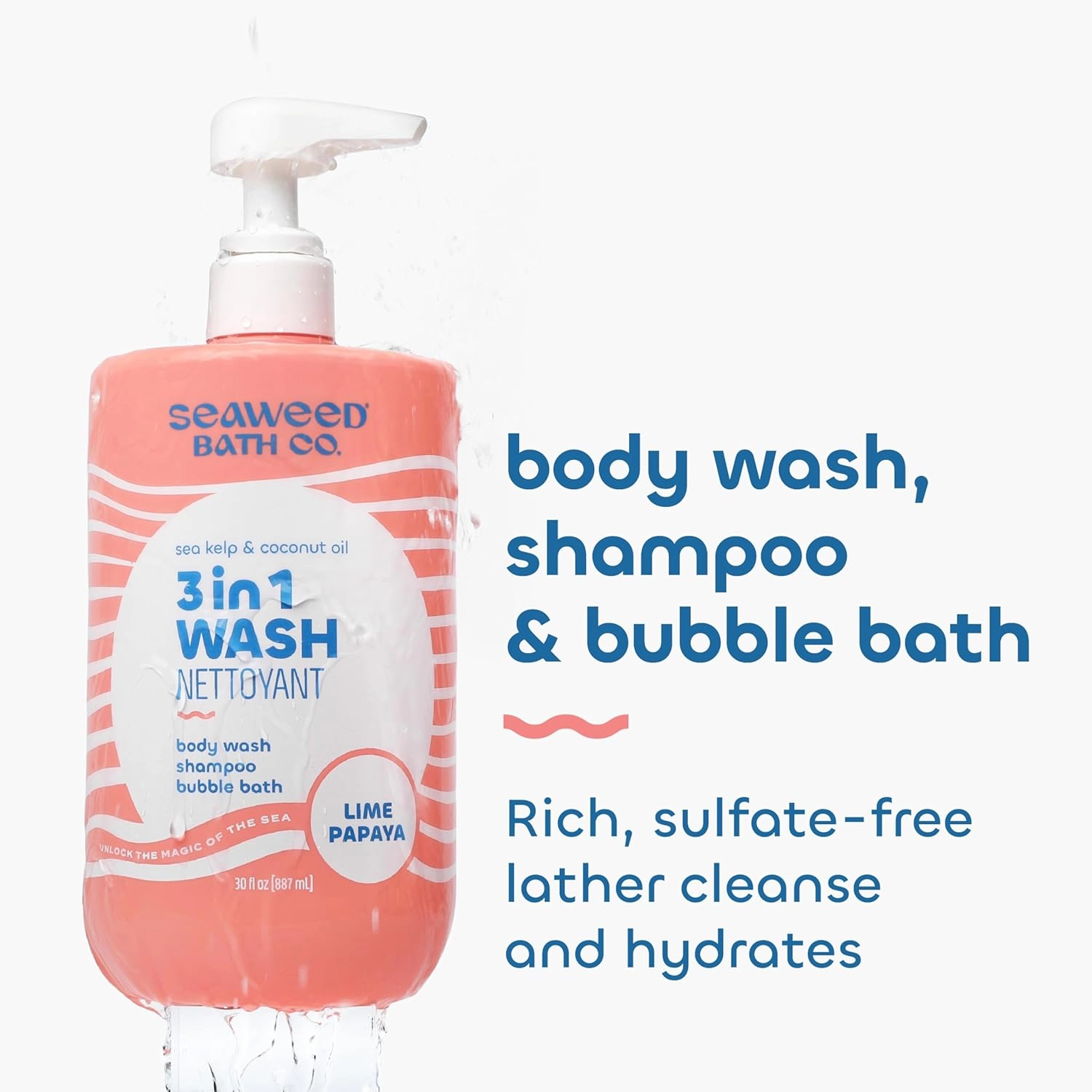SEAWEED BATH CO Lime Papaya 3-1 Body Wash, 30 OZ