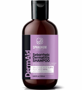 Seborrheic Dermatitis Shampoo - Salicylic Acid with Natural Peat Mud for Treatment of Dry, Itchy, Flaky Scalp. Helps Also With Dandruff, Psoriasis & Eczema. 8.45 oz