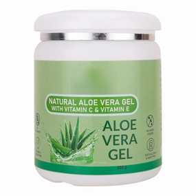 SELVANI Natural Aloe Vera Gel with Vitamin C & E | Hydrates, Moisturizes & Soothes Irritated Skin | Pure & Natural Aloe Vera Gel for Face, Acne, Scars (500g) (Buy 2 Quantity Get 1 Quantity Free)