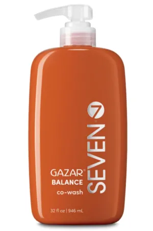 SEVEN Hair Care GAZAR BALANCE Cowash for Women & Men with Shea Butter & Coconut Oil, 1 Step Shampoo Alternative for Curly or Textured Hair, Sulfate   Paraben Free, Cruelty Free, Made in USA