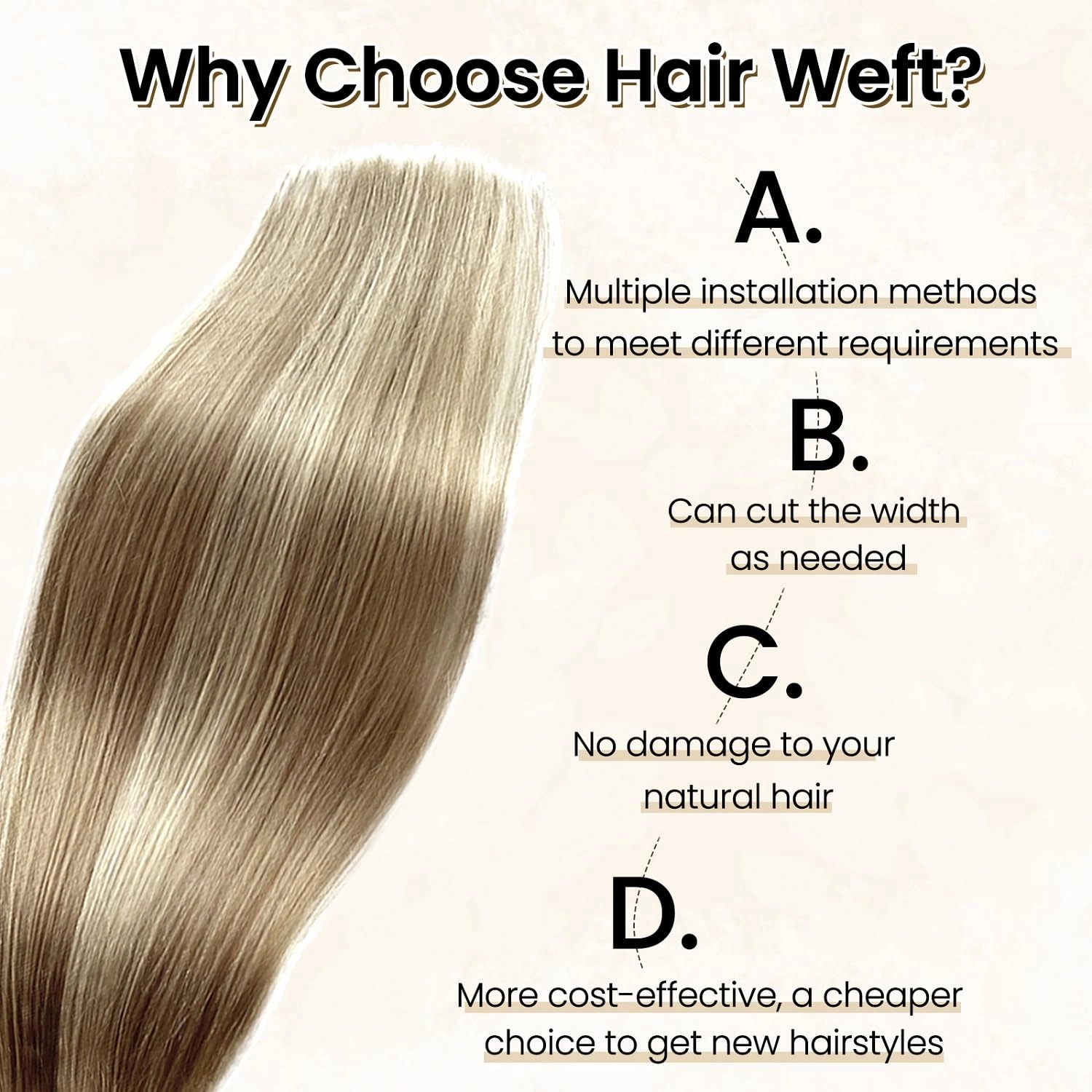 Sew in Hair Extensions Real Human Hair, Weft Hair Extensions Human Hair, 8/60 Balayage Ash Brown to Platinum Blonde Remy Hair Weft Bundles 16 Inch 100G Straight Highlights Human Hair Weave Bundles