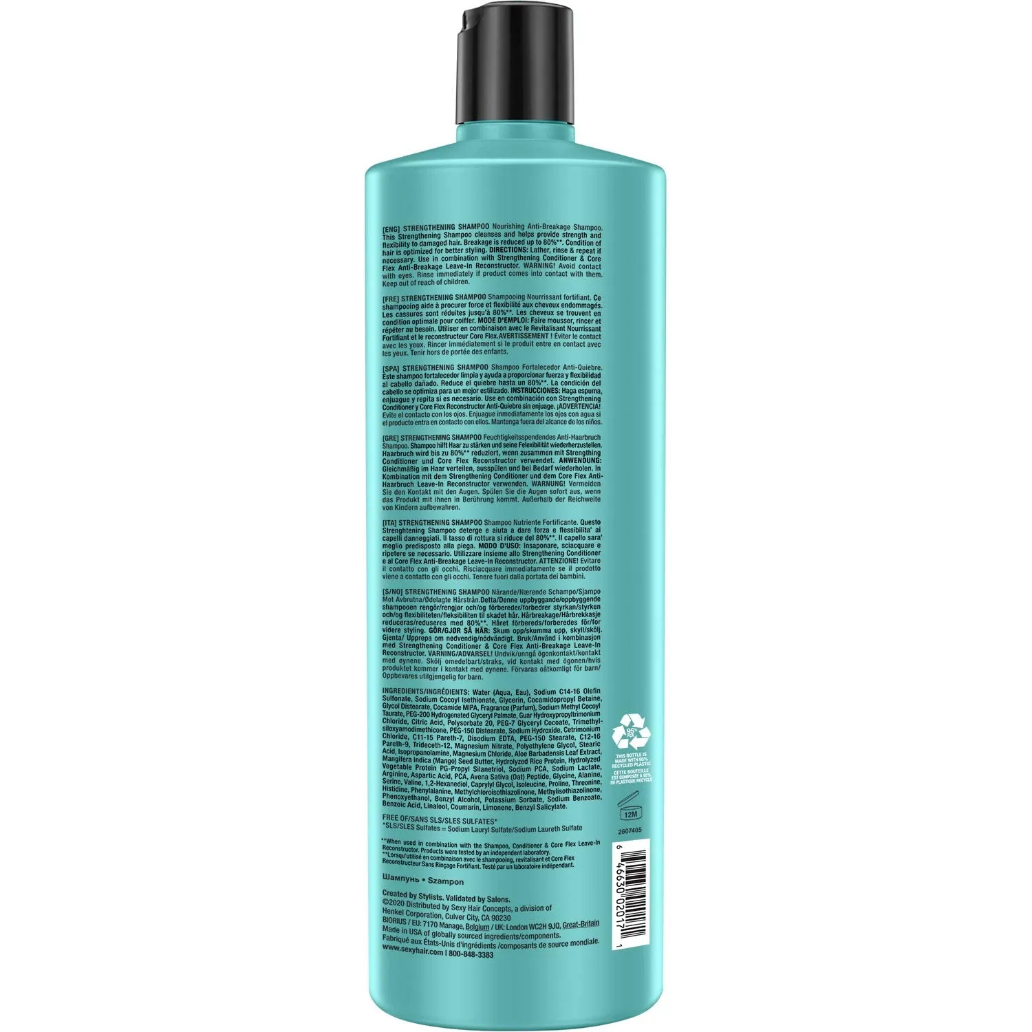 SexyHair Healthy Strengthening Anti-Breakage Shampoo/Conditioner | Helps Provide Strength and Flexibility to Damaged Hair | SLS and SLES Sulfate Free